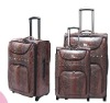 2012 new snake PU leather excellent quality inside trolley travel bag