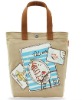 2012 new style canvas printing reusable folding shopping bags
