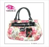 2012 new style handbag,printed flower,removable and adjustable