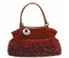 2012 newest design red colour top quality PU ladies handbags