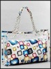 2012 newest fashion beach bag with small satin pouch