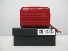 2012 newest fashion top brand famous lady red wallets paypal