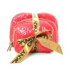 2012 newest shiny PU make up bag set with quilted style