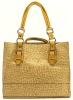 2012 newest woven pattern PU lady hand bag