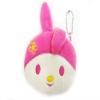 2012 promotion new design fashion rabbite zipper coin purse