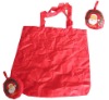 2012 promotional polyester Santa claus folded shopping bag