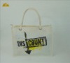 2012 resuable jute tote bag