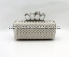 2012 skull finger weaved satin clutch bag evening bags 063