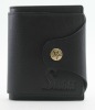 2012 snap button enclosure shiny PU card holder wholesale wallet for men
