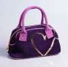 2012 special high quality fashion purple heart design tote bag