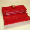 2012 special red shiny designer pu wallet