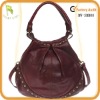 2012 stylish ladies leather shoulder bag with studded detail