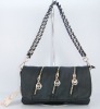 2012 stylish shoulder small bag with three zippers