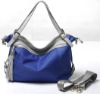 2012 the newest and classical ladies Nylon with leather handbags in the hot selling