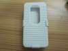 2012 useful white plastic holster case for HTC EVO 3D,back splint