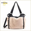 2012 winter ladies fashion fur and leather handbag