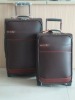 2012durable leather luggage trolley set