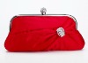 2012elegant quilted chain crystal satin evening bag