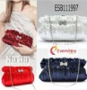 202 trendy lovely bow evening satin clutch with chain