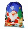 210D Polyester Christmas Drawstring Bag