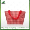210D red white stripes fabric handle bag for housing
