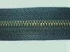 #3 black nickel zipper long chain