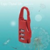 3-dial red combination lock