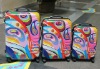 3 in 1 colourful print fashion luggage