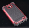 3 layers Red+Black Cambo Case Silicone Case For Samsung i9100 i777 Galaxy S2