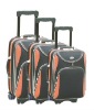 3 silver zipper line wheeled eva trolley bags