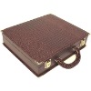 300 Pc Faux Crocodile Leather Poker Chip Case