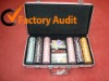 300pcs poker chips set in pink aluminum case