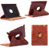 360 Degree stand in Crocodile Grain leather case for ipad 2