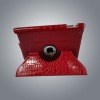 360 Degrees Fashion Red Rotation PU/Leather CROCO Stand Protective Case For Ipad Ipa 2
