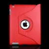 360 Degrees Rotating Stand (Ruby Red) Leather Case for Apple iPad 2 with smart cover capability
