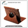 360 degree rotatable leather case for ipad2 with sleep function