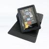 360 degree rotating leather case cover for Asus Transformer Prime TF201-Black