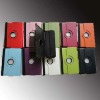 360 degree rotating pu case for ipad2 case