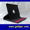 360 degree swivel black PU leather case for ipad 2