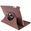 360 degrees Rotatable For ipad 2 leather case with stand