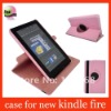 360 degrees rotating leather case for kindle fire