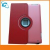 360 degrees rotation smart leather case cover with stand for iPad 2 New Pink Red