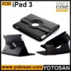 360 rotating Leather Case for iPad 3 accessories