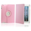 360 rotating crocodile line PU leather case cover for ipad 2