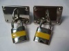 3D handbag lock with rubber logo