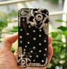 3d Bling Crystal Rhinestone Flower Case for Apple iphone 4 4g 4s