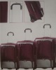 3sets deep red decorative suitcases