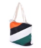 4 color combined canvas tote bag