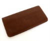 4019R 100% Leather Unisex Brown Fashion Refinement Wallet Purse ID/Credit Card Holder