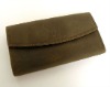 4023Q Classic Crazy Horse Leather Light Brown Wallet Purse Business Credit Card Pocket